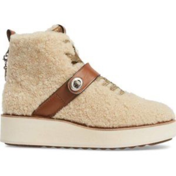 Coach Urban Hiker Shearling Platform Boot - Picture 3 of 9